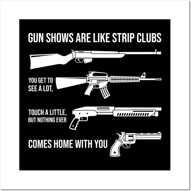 Gun Types Comparison Design for Gun Show Fans Wall Art by c1337s